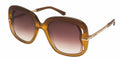 Sandro SD6048 ambre dégradé - lunette de soleil femme carrée