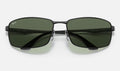 Ray-Ban RB3498 Noir de face, branches fermées