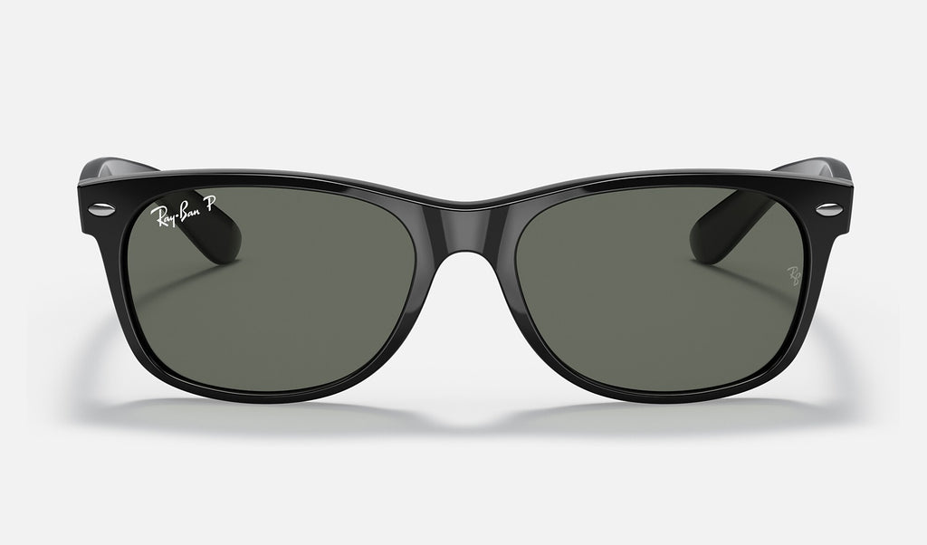 Ray-Ban RB2132 New Wayfarer Noir polarisé de face