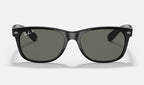Ray-Ban RB2132 New Wayfarer Noir polarisé de face