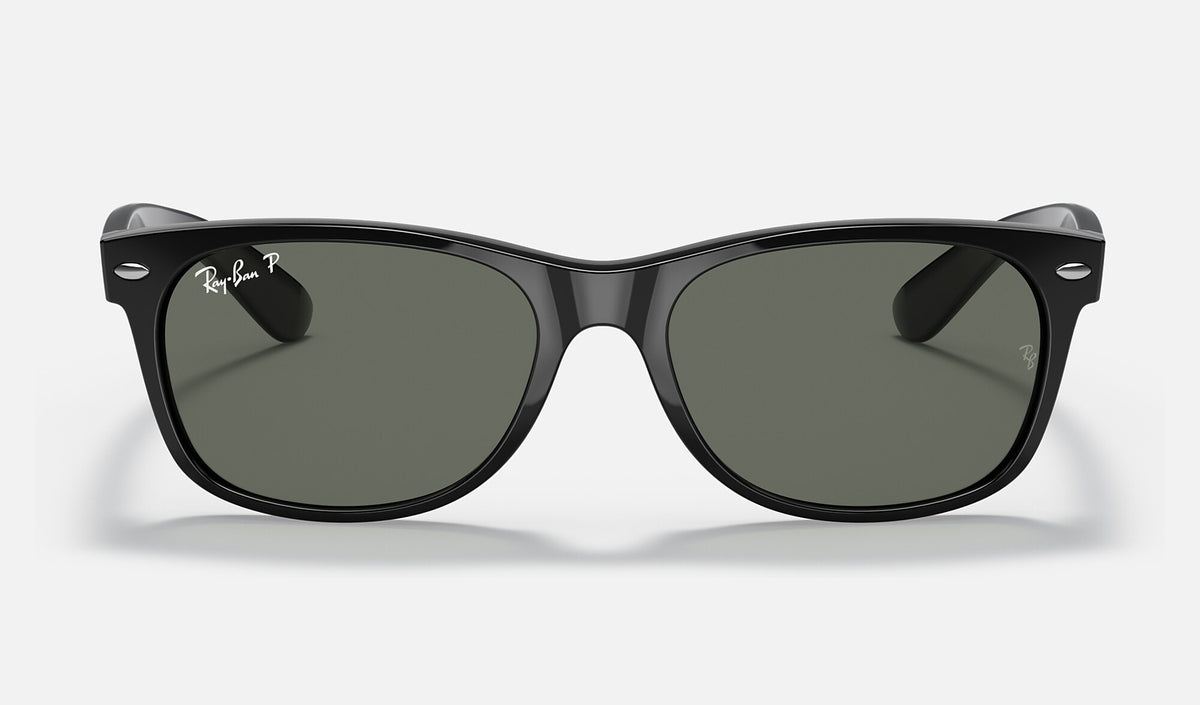 Ray-Ban RB2132 New Wayfarer Noir polarisé de face