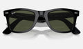 Ray-Ban RB2140 Wayfarer Noir de face, branches fermées