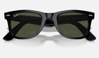 Ray-Ban RB2140 Wayfarer Noir de face, branches fermées