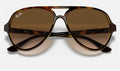 Ray-Ban RB4125 Cats 5000 Havane clair de face, branches fermées