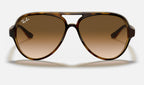 Ray-Ban RB4125 Cats 5000 Havane clair de face