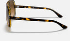Ray-Ban RB4125 Cats 5000 Havane clair de profil