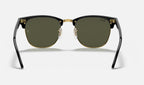 Ray-Ban RB3016 Clubmaster Noir et doré de dos