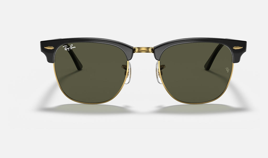 Ray-Ban RB3016 Clubmaster Noir et doré de face