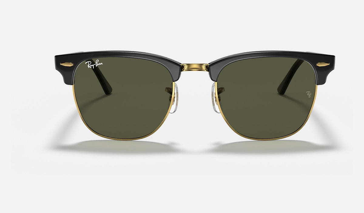 Ray-Ban RB3016 Clubmaster Noir et doré de face