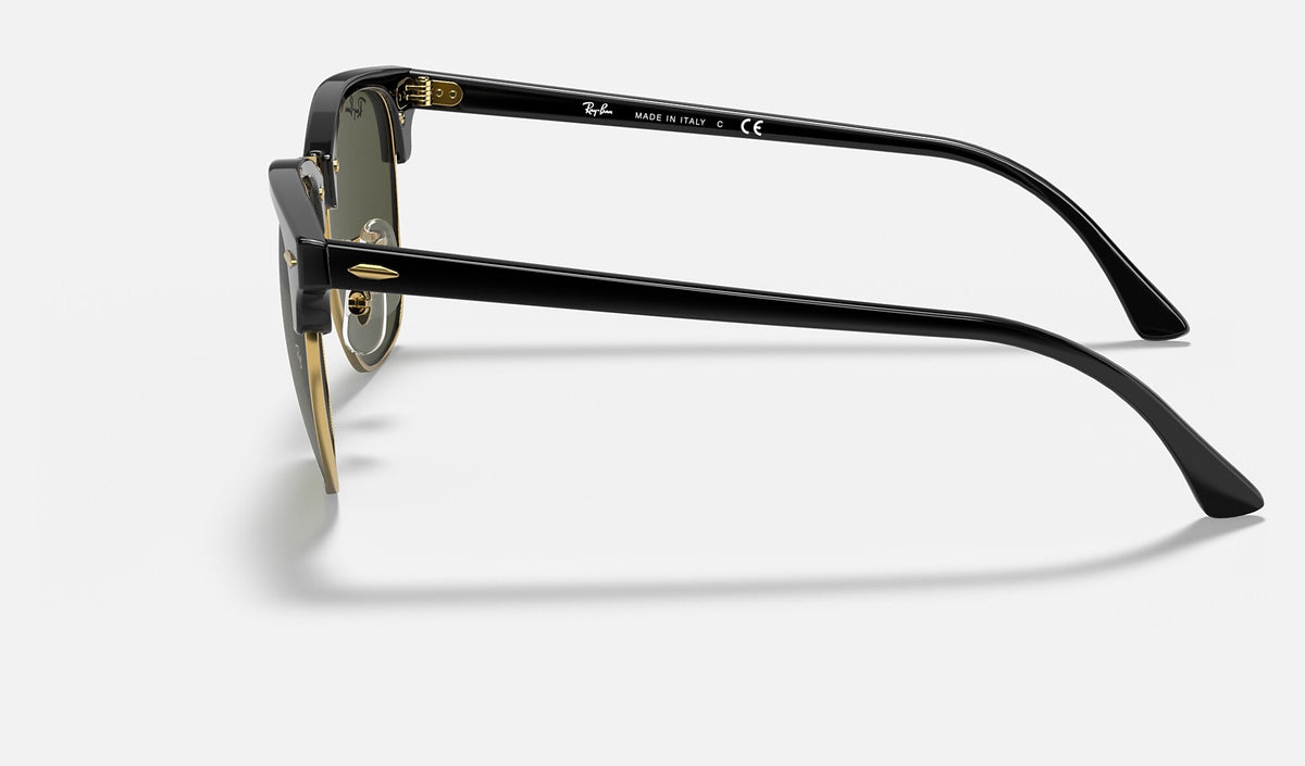 Ray-Ban RB3016 Clubmaster Noir et doré de profil