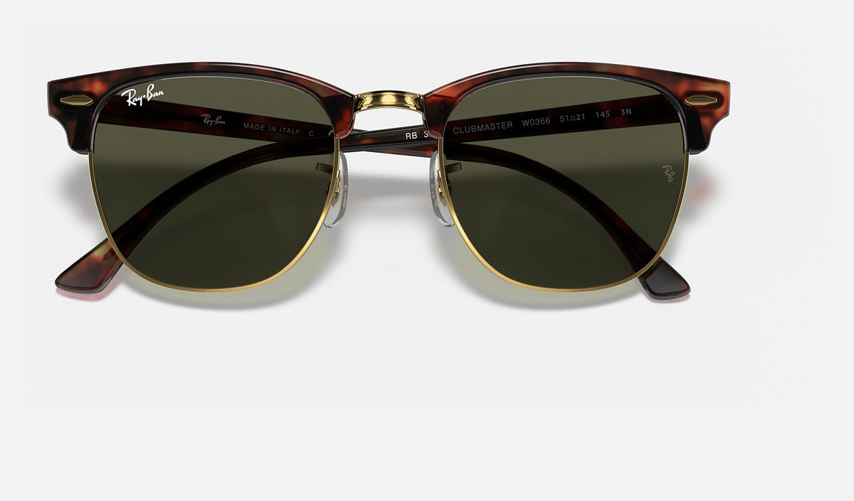 Ray-Ban RB3016 Clubmaster Écaille et doré de face, branches fermées