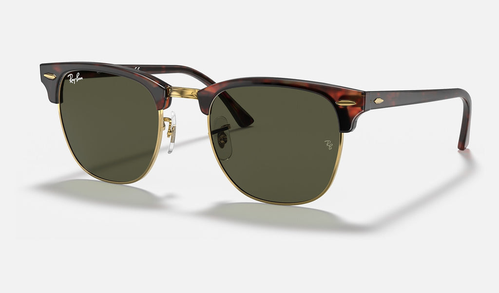 Ray-Ban RB3016 Clubmaster Écaille et doré de trois-quarts