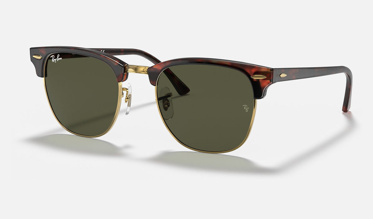 Ray-Ban RB3016 Clubmaster Écaille et doré de trois-quarts