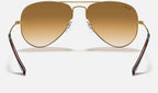 Ray-Ban RB3025 Aviator Large Metal Doré verres marron dégradés de dos