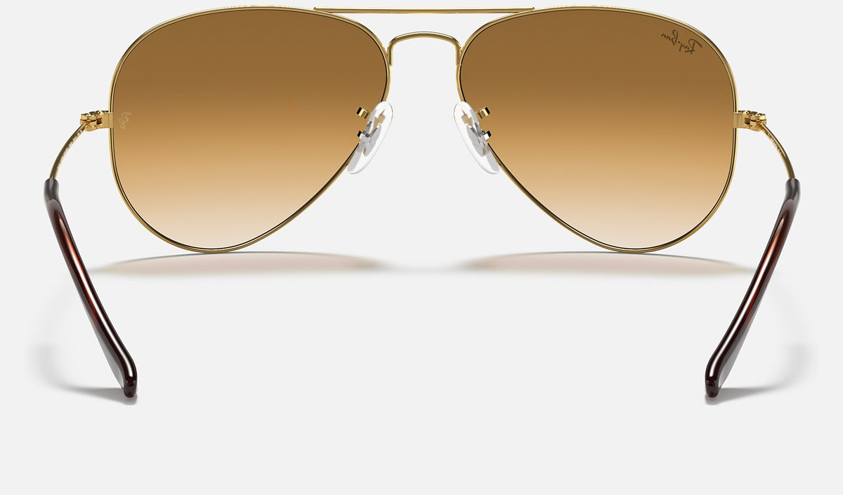 Ray-Ban RB3025 Aviator Large Metal Doré verres marron dégradés de dos