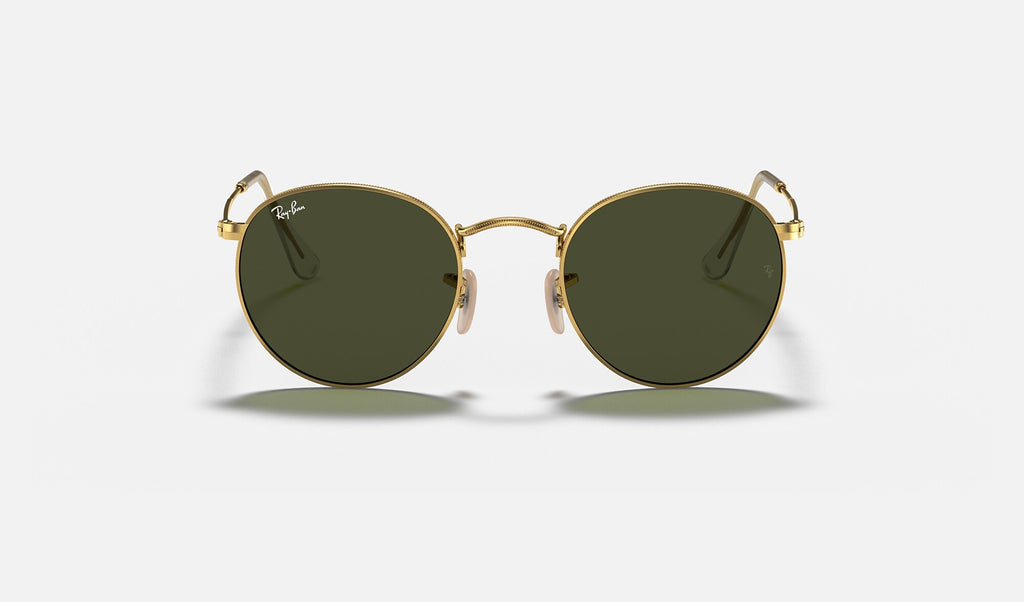 Ray-Ban RB3447 Round Metal Doré de face