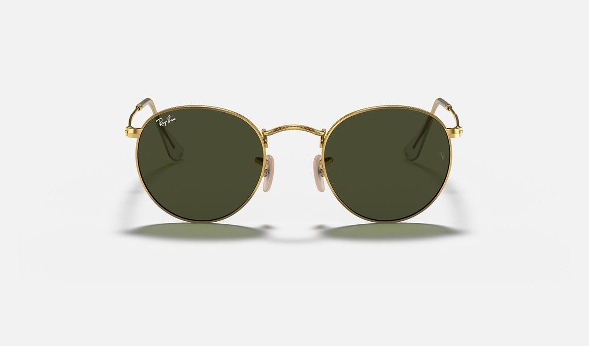 Ray-Ban RB3447 Round Metal Doré de face