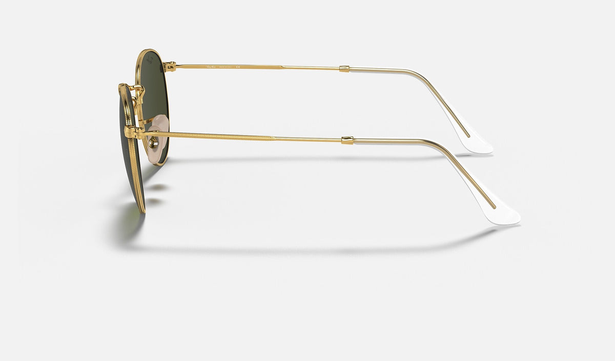 Ray-Ban RB3447 Round Metal Doré de profil