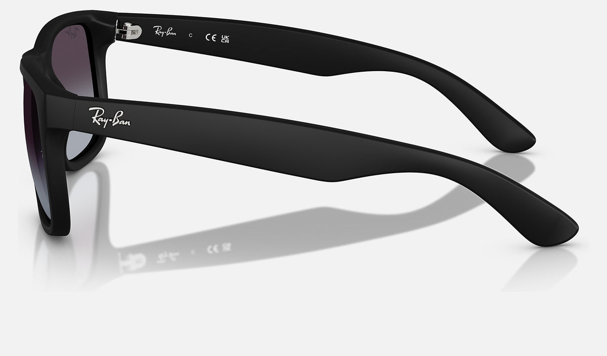 Ray-Ban RB4165 Justin Noir mat de profil