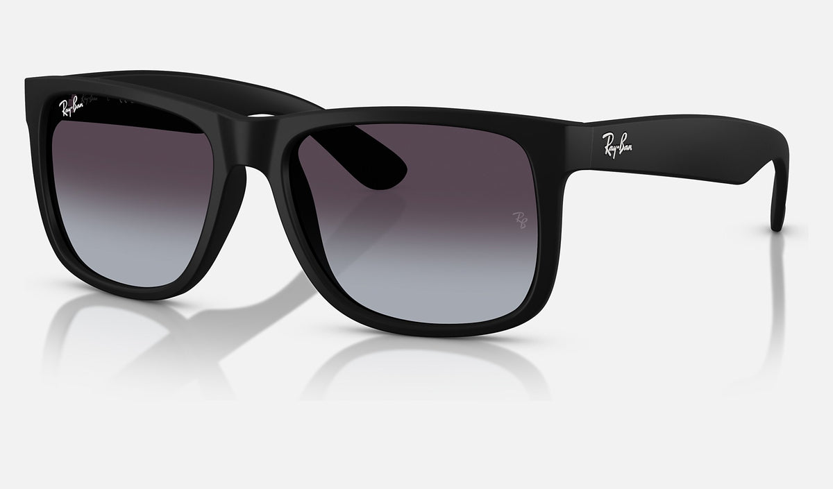 Ray-Ban RB4165 Justin Noir mat de trois-quarts