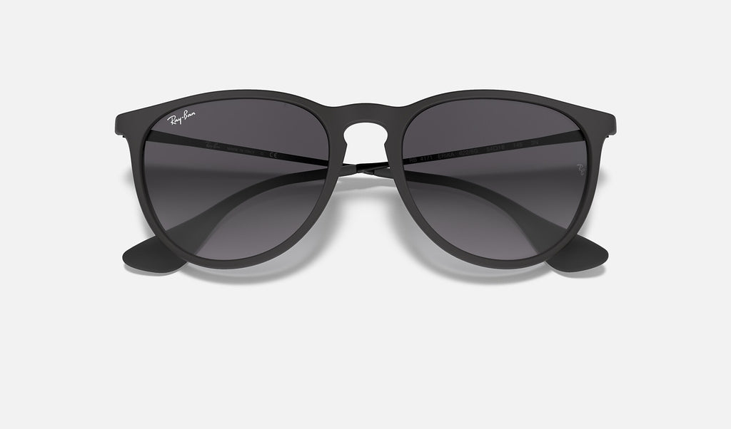 Ray-Ban RB4171 Erika Noir mat de face, branches fermées