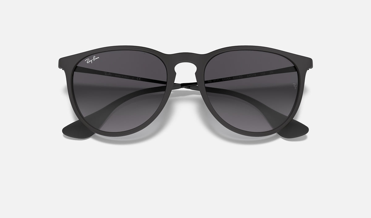 Ray-Ban RB4171 Erika Noir mat de face, branches fermées