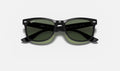 Ray-Ban RJ9052S Junior New Wayfarer Noir de face, branches fermées