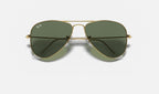 Ray-Ban RJ9506S Junior Aviator Doré de face, branches fermées