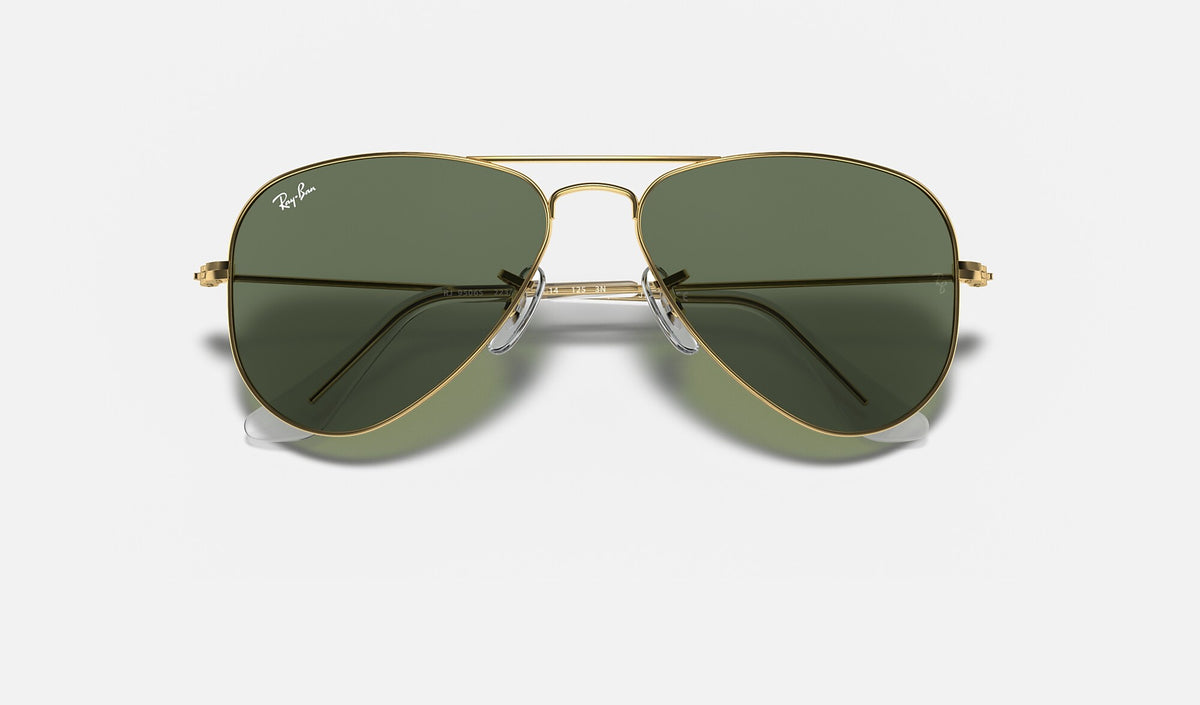 Ray-Ban RJ9506S Junior Aviator Doré de face, branches fermées
