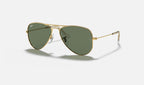 Ray-Ban RJ9506S Junior Aviator Doré de trois-quarts