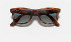 Ray-Ban RB4340 Wayfarer Havane rouge de face, branches fermées
