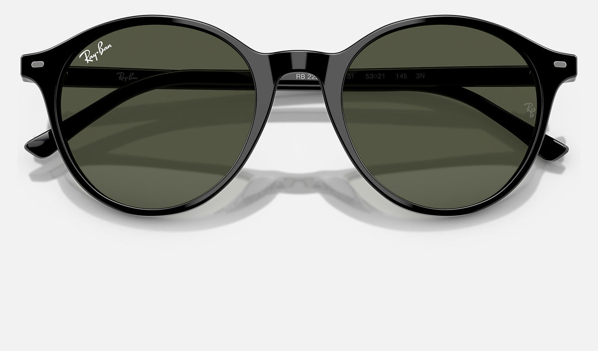 Ray-Ban RB2230 Bernard Noir de face, branches fermées