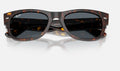 Ray-Ban RB0832S Mega Wayfarer II Havane de face, branches fermées