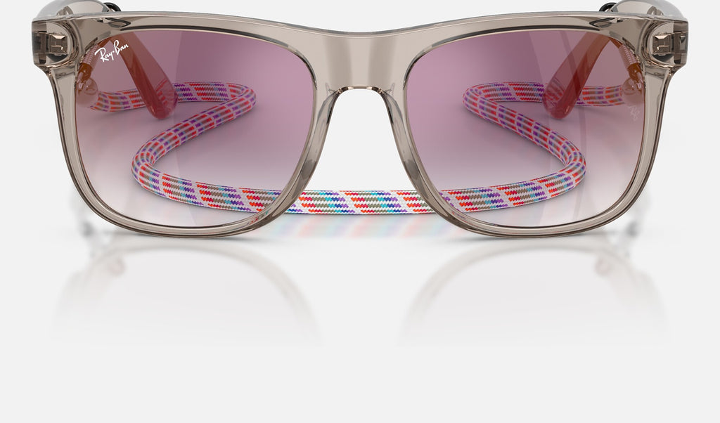 Ray-Ban RJ9069S Junior Justin Gris transparent de face