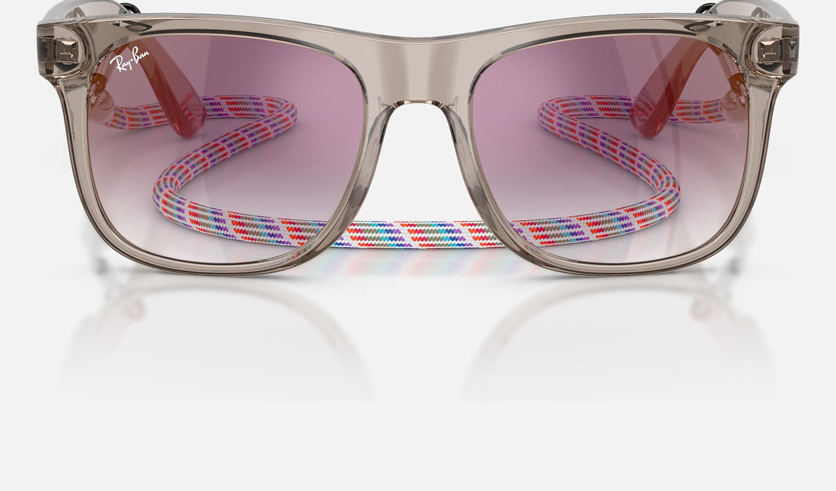 Ray-Ban RJ9069S Junior Justin Gris transparent de face