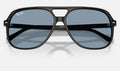 Ray-Ban RB2198 Bill Noir de face, branches fermées