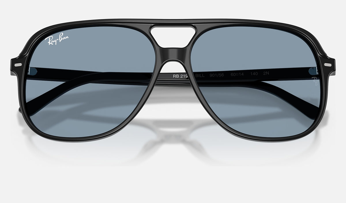 Ray-Ban RB2198 Bill Noir de face, branches fermées