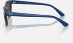 Ray-Ban RJ9086S Bleu transparent de profil