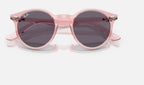 Ray-Ban RJ9064S Rose transparent de face, branches fermées