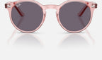 Ray-Ban RJ9064S Rose transparent de face