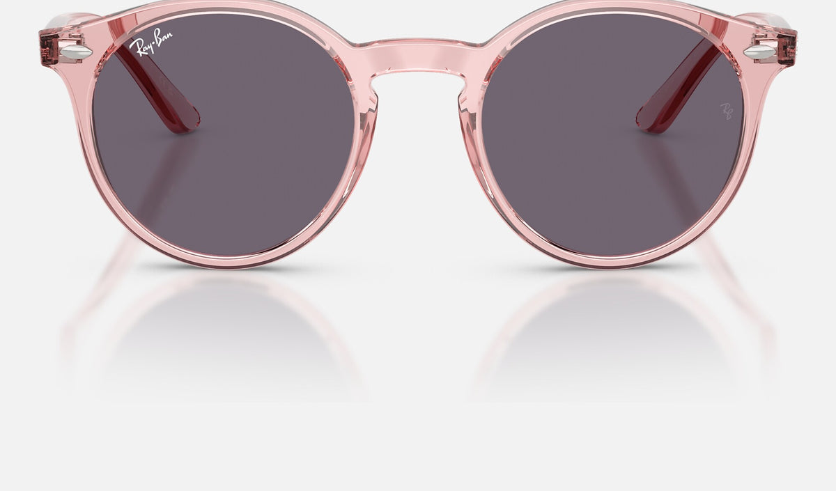 Ray-Ban RJ9064S Rose transparent de face