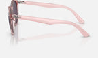 Ray-Ban RJ9064S Rose transparent de profil