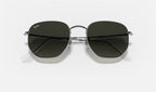 Ray-Ban RB3548N Hexagonal Gunmetal de face, branches fermées