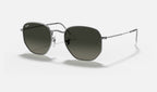 Ray-Ban RB3548N Hexagonal Gunmetal de trois-quarts