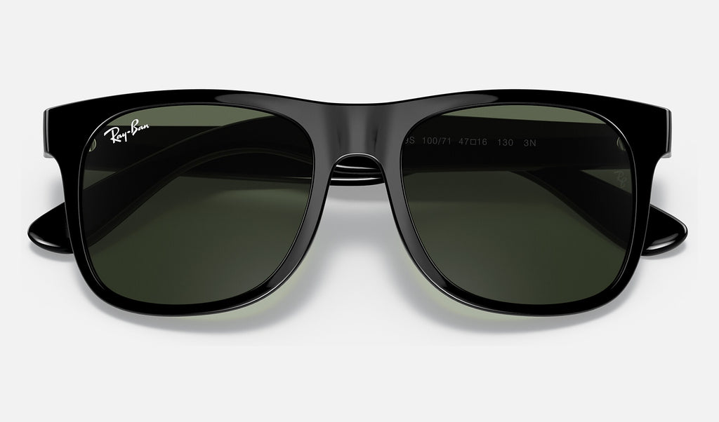 Ray-Ban RJ9069S Junior Justin Noir de face, branches fermées
