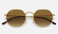 Ray-Ban RB3565 Jack Doré de face, branches fermées