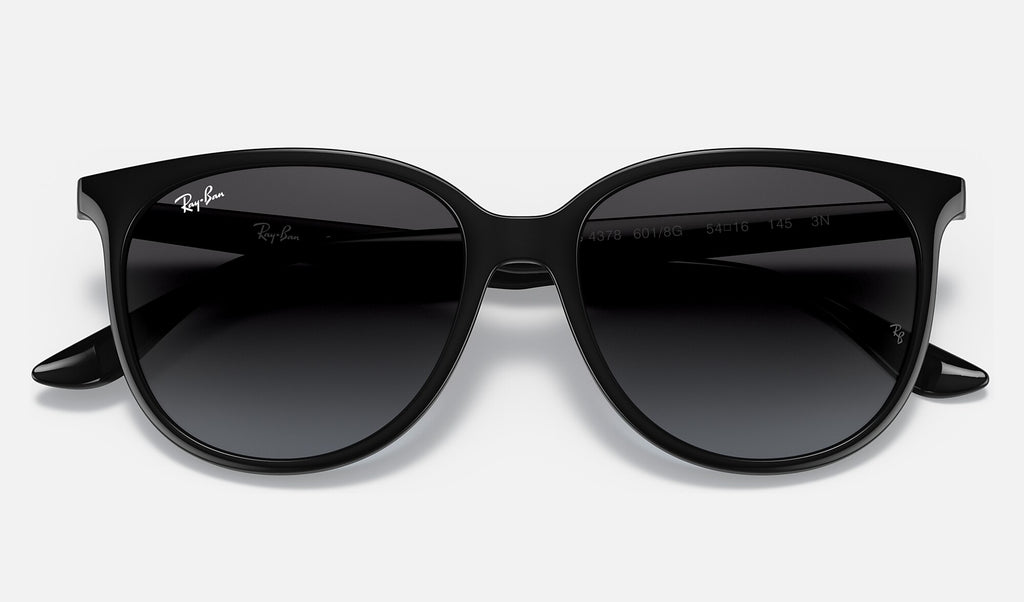 Ray-Ban RB4378 Noir de face, branches fermées