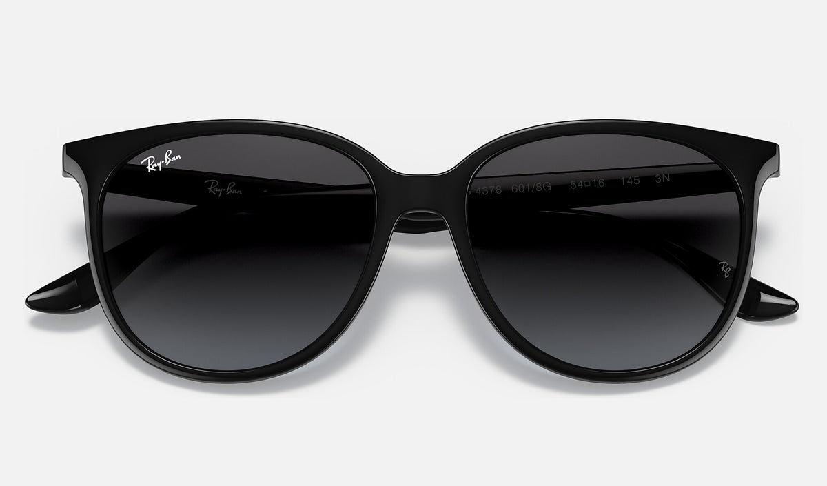 Ray-Ban RB4378 Noir de face, branches fermées