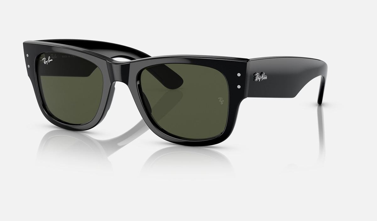 Ray-Ban RB0840S Mega Wayfarer Noir de trois-quarts
