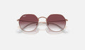Ray-Ban RJ9565S Junior Jack Or rose de face, branches fermées